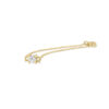 Bracelet en or jaune avec un diamant central brillant, design élégant et délicat, idéal pour les occasions spéciales. Bracelet fin en or, mettant en valeur un diamant de taille parfaite, parfait pour accessoiriser une tenue. Modèle contemporain avec un bijou intemporel.