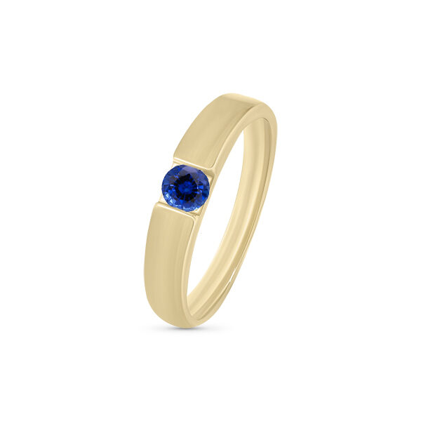 Bague solitaire saphir