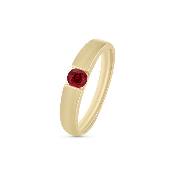 Bague solitaire rubis