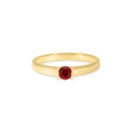 Solitaire rubis bague de fiançailles