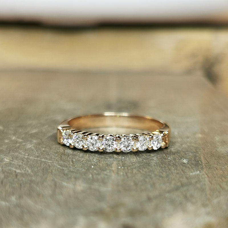 Alliance diamant Or blanc Alliance mariage Atelier du diamant