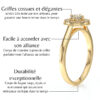 Bague entourage diamant Pour la Vie - 2 – Image 5