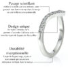 Bague en or avec pavage scintillant, design Chevron en V pour l'alliance, durabilité exceptionnelle grâce à un corps de bague large et épais, idéale pour tous types de fiançailles.