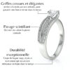 Solitaire en forme de lasso serti de diamants ajouré en or 18 carats