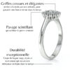 Bague en diamant avec griffes cossues et élégantes, pavage scintillant et durabilité exceptionnelle, idéale pour symboliser l'amour éternel. Design artisanal garantissant une bonne tenue dans le temps, avec un corps de bague large et épais, parfait pour une présentation chic et raffinée.