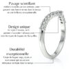 Bague en or blanc avec pavé scintillant de diamants, mettant en avant un design unique Chevron en V, offrant une durabilité exceptionnelle grâce à son corps large et épais, idéale pour accompagner différents types de bagues de fiançailles.