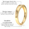 Bague en or avec sertissage demi clos, présentant un design unique moderne, avec une brillance exceptionnelle. Durabilité garantie grâce à son corps large et épais, idéal pour un usage quotidien. Bijou élégant, parfait pour les fiançailles ou une occasion spéciale.