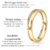 Bague en or jaune avec sertissage demi clos, mettant en avant un design unique et moderne, réalisée à la main par des artisans. Cette pièce est conçue pour offrir une durabilité exceptionnelle grâce à son corps large et épais, garantissant ainsi la résistance du bijou dans le temps. Idéale pour ceux qui recherchent élégance et longévité.
